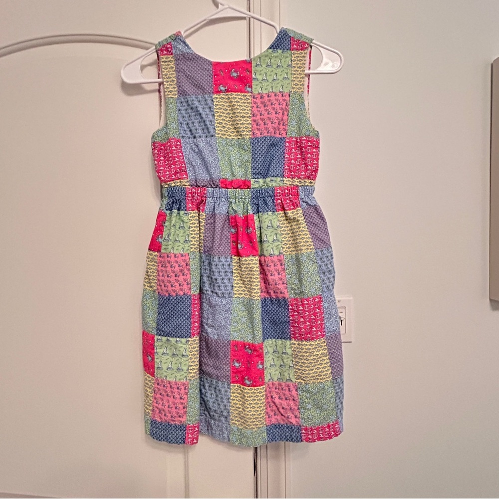 Vineyard Vines Pink and Blue Sleeveless Scoop Neck Sundress